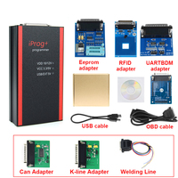 Programmateur de clés V87 Iprog+ prenant en charge l'IMMO + la réinitialisation Iprog Pro jusqu'à 2019 avec 6 adaptateurs PK DIGIPROG 3 Carprog Programmateur de clés ECU