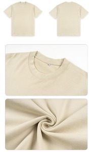 T-shirts unisexes en coton respirant à manches courtes <span class=keywords><strong>et</strong></span> col rond, de qualité supérieure, 240 g/m², coupe ample, classique, uni - Product Image 5