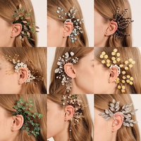 Nouvelles boucles d'oreilles vintage de style chinois, faites à la main, avec perles et strass en forme de fleur, luxueusement conçues, polyvalentes