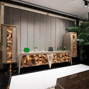 Tùy chỉnh hiện đại sang trọng phòng khách bằng gỗ TV Tủ giải trí centre đồ nội thất đơn vị tường thiết kế nội các tủ tường - Product Image 2