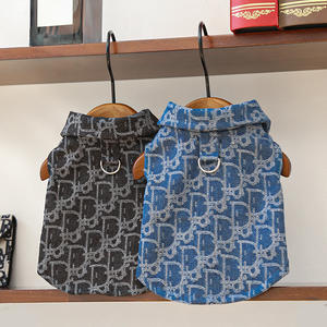 Ropa de invierno para perros y gatos: chaqueta vaquera bordada para Pomerania, caniche, <span class=keywords><strong>Cocker</strong></span> <span class=keywords><strong>Spaniel</strong></span>, Bulldog Francés, OEM/ODM - Product Image 4