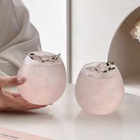 Verre rond givré ménage filles mignon Transparent tasses à boire boissons froides jus Latte tasses à café