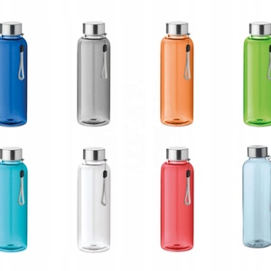 Botellas de Bebidas Reutilizables de Plástico, Libres de BPA, Botella de Agua Transparente con Tapa de Acero Inoxidable <span class=keywords><strong>para</strong></span> Jugo de Frutas - Product Image 4