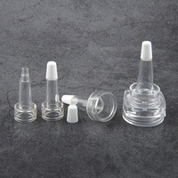 Bouchon compte-gouttes pour ampoule, flacon réutilisable, embout en silicone transparent, tête en forme de corne pour flacons, bouchon