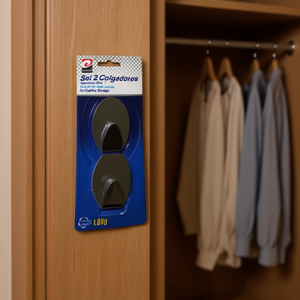 Ganci ovali in acciaio inossidabile Mnj da 1,0 kg, set da 24 pezzi per riporre vestiti - Product Image 2