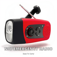 2000mAh Solar-Handkurbel-AM/FM-Radio mit Taschenlampe, USB-Ladegerät & Powerbank für Camping, Zuhause, Überlebenssituationen