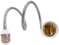 Adaptateur d'extension de douille de lumière E26/E27 col de cygne flexible pliable avec adaptateur de douille d'extension réglable de style vis pour lampes
