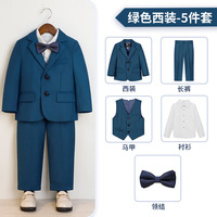 Ensemble gilet et costume décontracté pour bébés garçons, style gentleman, pour cérémonie, piano, hôte, en tissu à motifs de dessins animés