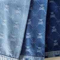 Tela de tejido Jacquard teñida con hilo de patrón de oso no elástico Blen de algodón y poliéster de 180cm para bolsos/vaqueros/chaquetas/vestidos