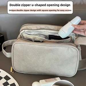 Nouvelle conception de sac de rangement pour cosmétiques de voyage, sac de toilette pratique pour le voyage, sac de rangement pour pinceaux de maquillage et articles de toilette - Product Image 3