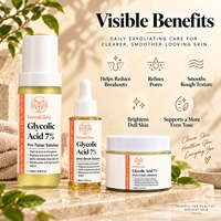 Sérum Tonique Crème à l'Acide Glycolique Fermenté 7% et Acide Salicylique Anti-Acné Exfoliant Resserre les Pores Éclaircissant Soin Visage Ensembles de Soins de la Peau