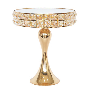 Nuevo Juego de Soportes para <span class=keywords><strong>Pastel</strong></span> de Dos Niveles de Metal Dorado y Cristal para Decoración de Pasteles en Eventos como Ramadán, Bodas y Cumpleaños - Product Image 5