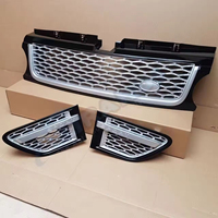 Cache-Vent Latéral de Grille de Pare-Chocs Avant Noir Argent Compatible Land Rover Range Rover Sport 2010-2013 L320