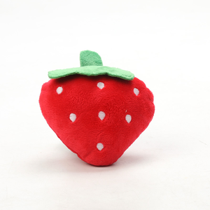 Encantador juguete de peluche rojo y rosa para perros de fresa, divertidos juguetes para masticar perros, chirriantes para mascotas pequeñas - Product Image 6