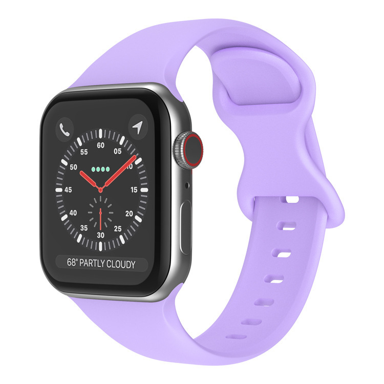 Factory Wholesale Price with Soft with Figure 8 Buckle Watch Strap 304 Stainless Steel Buckle Silicone for apple Watchband