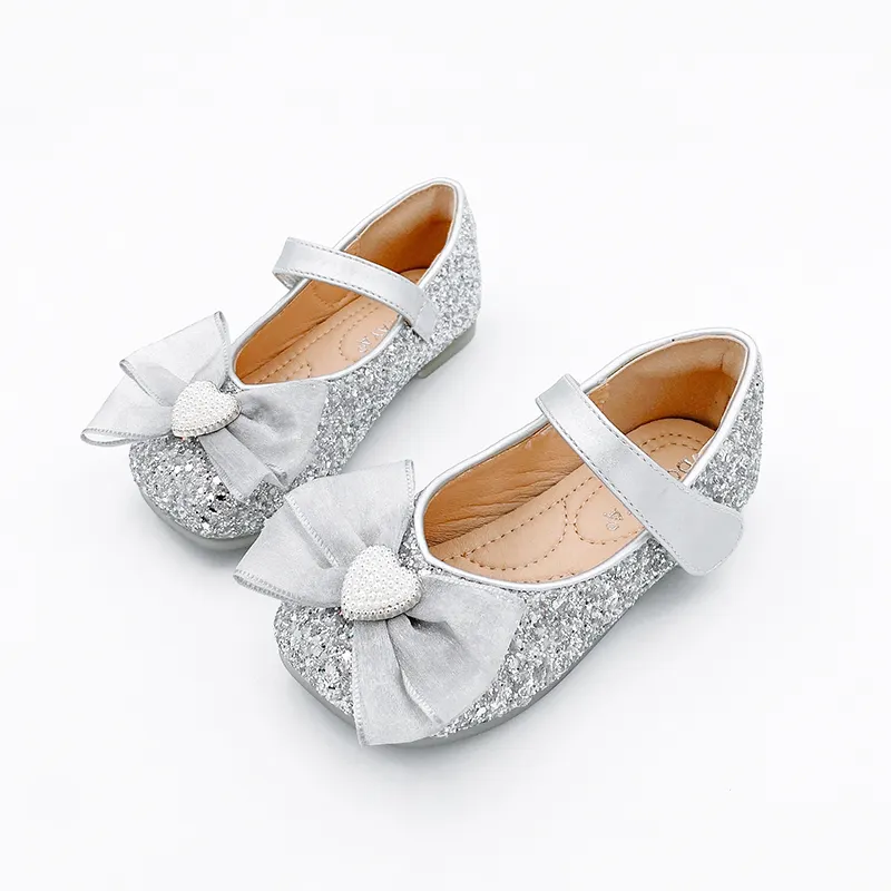 Fashion Trend Kids Dress Shoes for Girls Wholesale Princess Dress up Shoes Bow Dress Shoes children Girls Wedding Party
