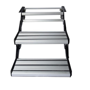 TOPWELLRV 2021 Dernière génération d'escaliers pliables <span class=keywords><strong>en</strong></span> métal antidérapants pour animaux de compagnie, légers et portables, 2 marches - Product Image 2