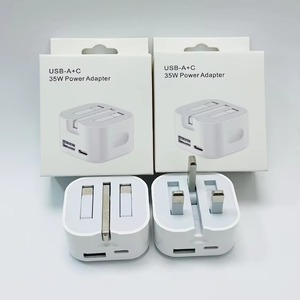 35W <b>USB</b>-A and <b>C</b> Power <b>Adapter</b> Dual Port Fast Charger UK <b>Plug</b> Wall Charger for Phone Tablet Laptop Home Use - Product Image 2