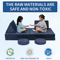 OEM ODM 블루 압축 단면 소파 소파 세트 소파 거실 소파 단면 접이식 어린이 소파 베드 모듈 식 놀이
