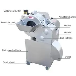 卸売業者製造市販の野菜と果物のダイシングマシン多機能ダイシングベジタブル切断機