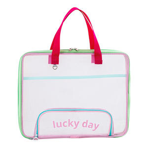 <span class=keywords><strong>Sac</strong></span> à compartiments multiples à fermeture éclair en maille, <span class=keywords><strong>format</strong></span> horizontal <span class=keywords><strong>A4</strong></span>, grande capacité, portable, pour élèves du primaire et du secondaire, modèle 680 - Product Image 1