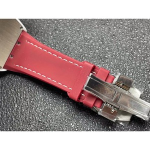 Reloj Mecánico de Lujo con Correa de Cuero Hecha a Mano de Alta Calidad, Reserva de Marcha, Caja de Cerámica Tonneau, Cristal de Zafiro, 41 mm, 3 BAR - Product Image 4