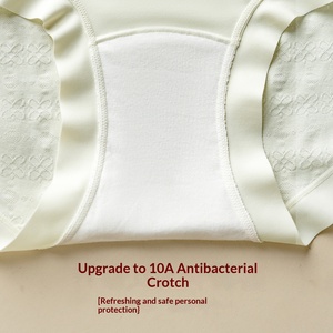 Slip da <span class=keywords><strong>donna</strong></span> a vita alta in pizzo, in fibra di bambù 10A, con interno antibatterico e traspirante, <span class=keywords><strong>taglie</strong></span> <span class=keywords><strong>forti</strong></span> - Product Image 4