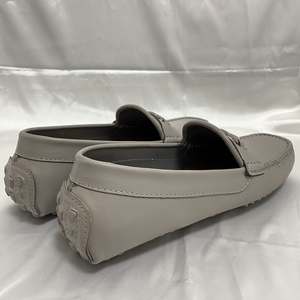 Mocasines Planos Grises Naturales para Hombre, Zapatos Casuales de Piel de Becerro Genuina, Mocasines Formales para Conducir - Product Image 6