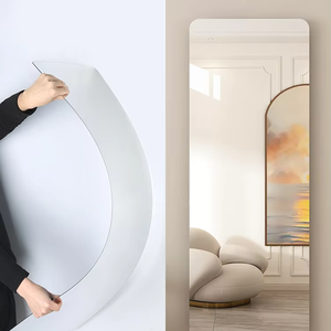 Espejo sin marco rectangular de plástico PP suave autoadhesivo irrompible con material reflectante de vidrio para uso en pared - Product Image 2