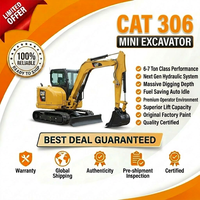 Excavatrice CAT 306E2 d'occasion de 6 tonnes avec moteur et pompe d'origine, mini-pelle d'occasion