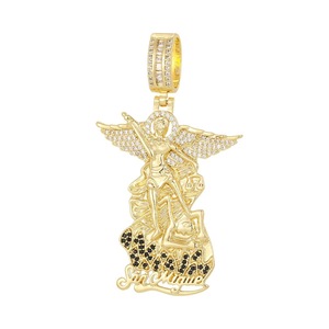 Vente flash - Collier avec pendentif <span class=keywords><strong>ange</strong></span> personnalisé, rétro, plaqué or 18 carats, argent, vente en gros d'usine - Product Image 4