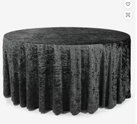 Nappe de table moderne en velours noir mat de luxe, faite à la main, douce et épaisse, jupe de table en velours pour jardin, mariage, événement, restaurant, salle à manger