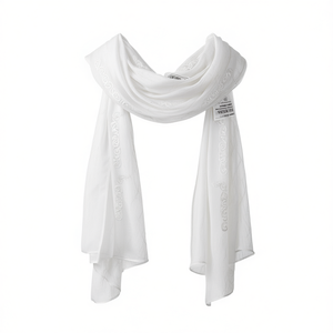 Sciarpa Decorativa Rettangolare in Tulle Ricamato con Diamanti, Accessorio Minimalista per Arredamento Casa, Decorazione da Appendere per Soggiorno - Product Image 1