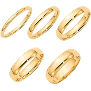 Heißer Verkauf Goldschmuck 14K Massives Gelbgold 4mm Schlichter Damen- und Herren-Ehering - Product Image 3
