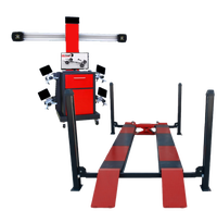 Ensemble complet de machine d'alignement des roues 3D à quatre roues, élévateur de voiture à 4 poteaux, élévateur à ciseaux pour l'alignement des roues