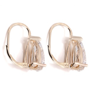 ต่างหูเพชรแท้ ทองคำแท้ 18k ทรงห่วง ได้รับการรับรองจาก IGI คลาสสิก 8 กะรัต DEF VVS1 ทรงลูกแพร์ เพชรเลี้ยงในห้องปฏิบัติการ - Product Image 2