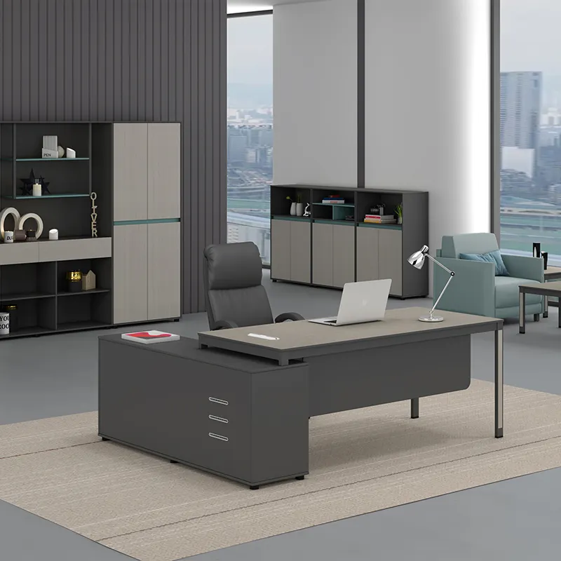 Zitai luxueux exécutif en forme de L mobilier de bureau moderne directeur bureau bureau directeur bureau patron bureaux