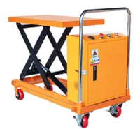Chariot élévateur à ciseaux électrique manuel en acier, plateforme de levage hydraulique autopropulsée, hauteur 1,5 m pour atelier et marchandises