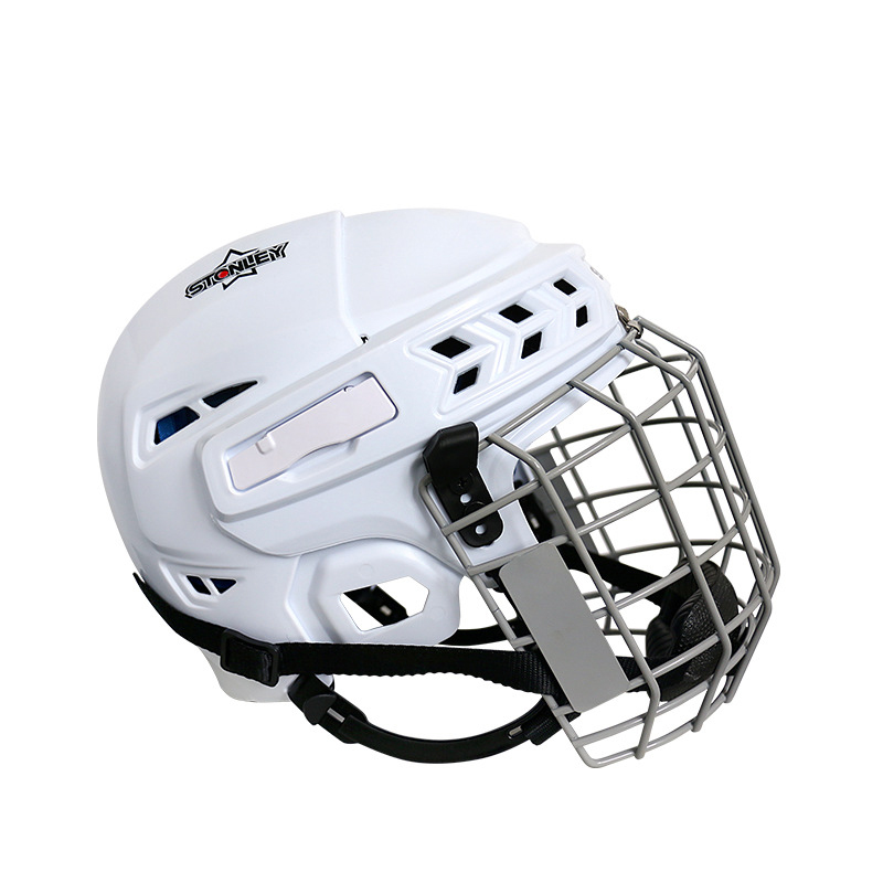 Werks helm Hockey Skate Sicherheit Schutz ausrüstung Kopf Gesicht Stahl Sport Eisfeld Hockey Spieler Goalie Hockey Helm