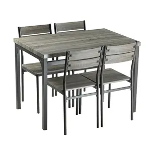 Set meja makan Modern 2 kursi, untuk kursi kayu solid dengan set meja makan kecil