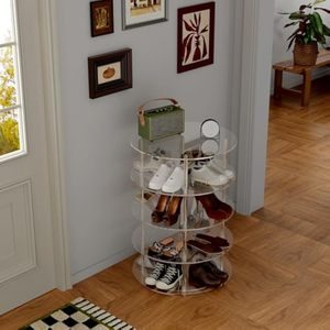 軽量アクリル回転ディスプレイラック靴スピニングシューズ棚小売店スーパーマーケット用靴収納スタンド - Product Image 6