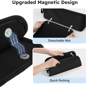 Tapis Résistant à la Chaleur Amovible, Organisateur d'Accessoires de Coiffure, Pochette de Rangement Essentielle pour Fer à Lisser, Sèche-Cheveux et Outils Thermiques, Sac de Voyage - Product Image 3