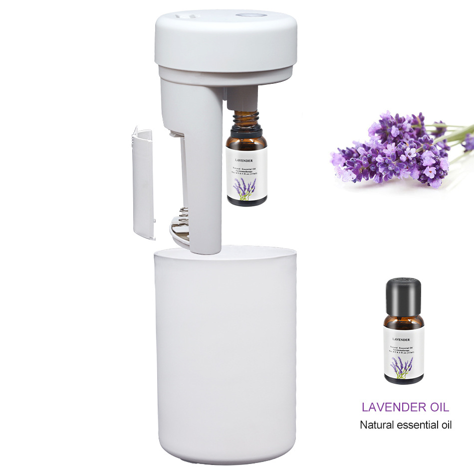 White diffuser with lavender essential oil