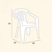 Chaise de jardin d'extérieur empilable Bica Ratak avec accoudoirs 56x54x79h cm Polypropylène vert 56x54x79h cm