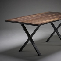 Pieds de Table en métal de créateur, 16 ou 28 pouces, revêtement noir, idéal pour un bureau ou établi