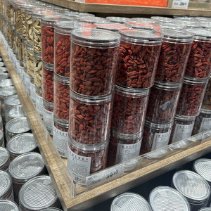 Bouteilles et bocaux cylindriques transparents en PET personnalisés <span class=keywords><strong>de</strong></span> luxe en gros avec bouchon à vis, écologiques et recyclables pour sucre, snacks et biscuits - Product Image 2