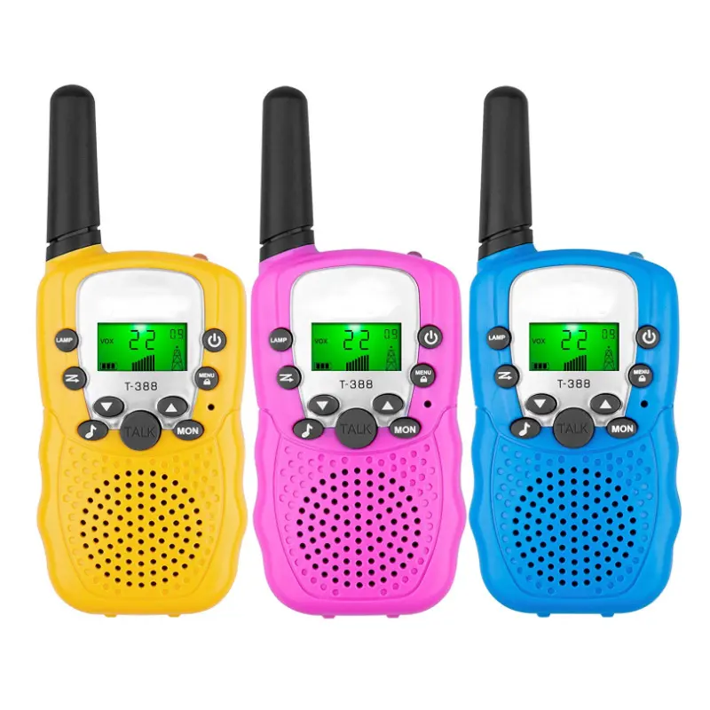 Hot outdoor T388 Walkie Talkies for Kids 22 Channels 2 Way Radio Gifts Toys with LCD Flashlight Walkie Talkies
