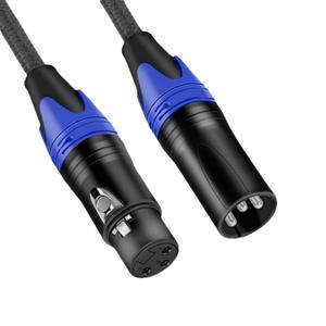 Cable XLR con Trenzado de Nailon, Conector Macho-Hembra de Audio y Video para Micrófono, Amplificador y Altavoz - Product Image 3