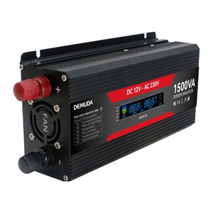 Convertisseur de courant Demuda 1500VA DC 12V vers AC 230V à onde modifiée pour voiture avec écran et ports USB - Product Image 2
