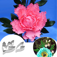 HY Acier Inoxydable Gum Pâte Fleur et Feuille Cutter Fondant Fleur Cookie Cutter pour Gâteau Décoration